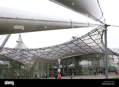 steel construction German architecture Olympic park Olympiapark Munich ...