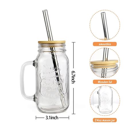 4oz 8oz 12oz 16oz 32oz 64oz Clear Wide Mouth Glass Mason Jar For Food Storage With Metal Screw