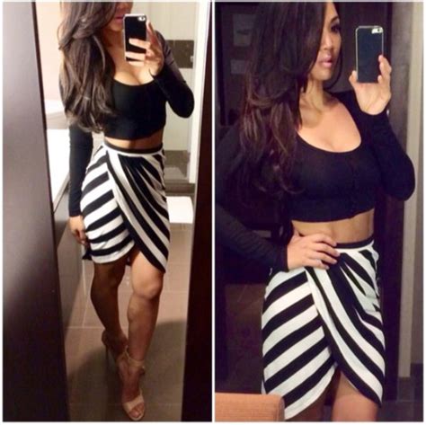 Wrap Skirt Style Sext Top Skirt Black High Heels Crop Tops Mini Skirt Blouse T Shirt