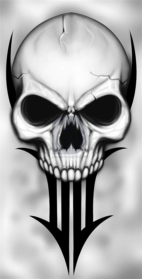 Skull Head Drawing Realistic Drawing Skill