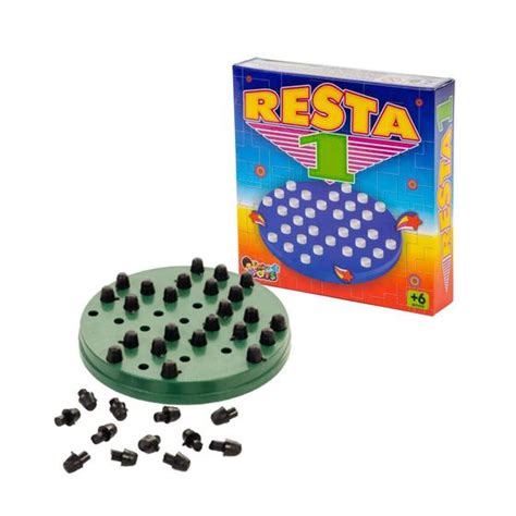 Brinquedo Didático Jogo de Tabuleiro Infantil Resta 1 Mtoys Jogos