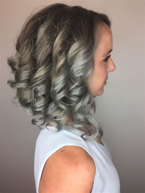 Slate Gray Silver Hair