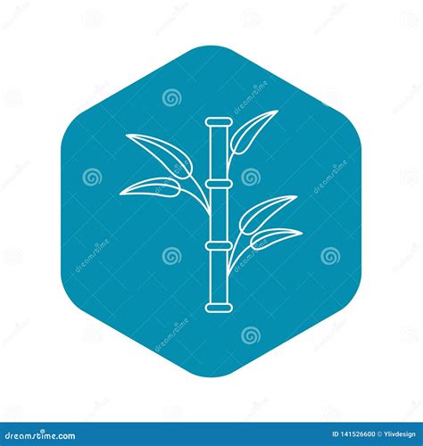 Bamboo Icon Outline Style Stock Vector Illustration Of Chinese