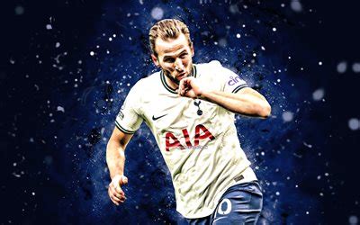 Télécharger harry kane, 4k, 2023, néons bleus, tottenham hotspur fc ...