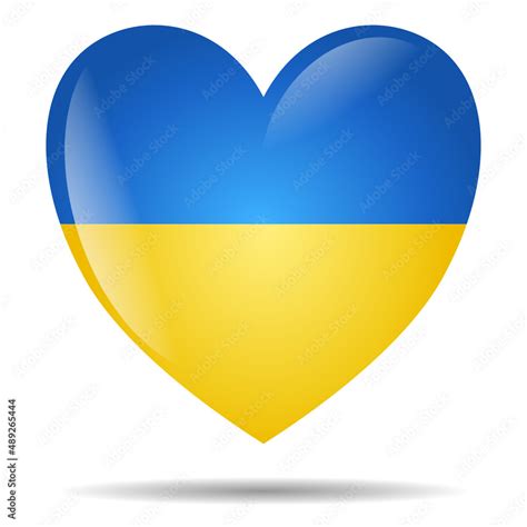 Ukraine Herz Fahne Symbol Vector De Stock Adobe Stock