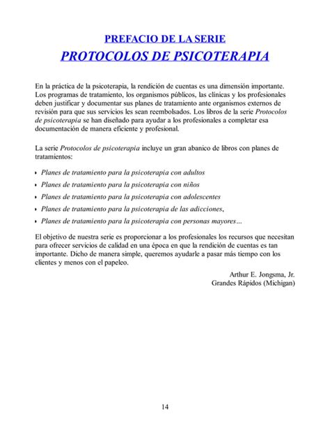 Planes De Tratamiento Para La Psicoterapia Con Adolescentes 1 Pdf