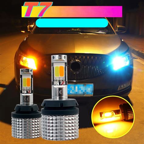 L Mpada LED Para Carro Canbus Super Brilhante Dual Color DRL Luzes