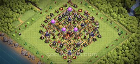 Best Anti 2 Stars Base Th10 With Link Hybrid Town Hall Level 10 Base Copy 236