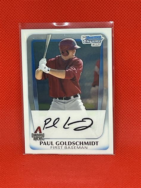 St Bowman Chrome Prospects Paul Goldschmidt Chrome Rc Bp Ebay