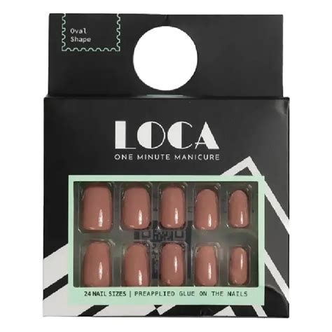 Loca Nude Oval Press On Nails No Pcs Gomla