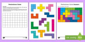 Pentominoes Game Activity Lehrer Gemacht Twinkl Worksheets Library