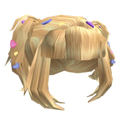Blonde Wavy Pigtails W Kawaii Clips Roblox ID Code