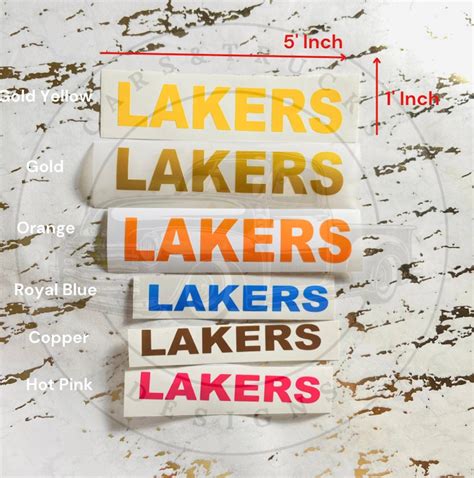 Lakers Vinyl Decal Sticker, Lakers Stickers - Etsy