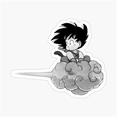 "Kid Goku on flying Nimbus" Sticker for Sale by Peponji in 2024 | Kid goku, Goku, Goku on nimbus ...