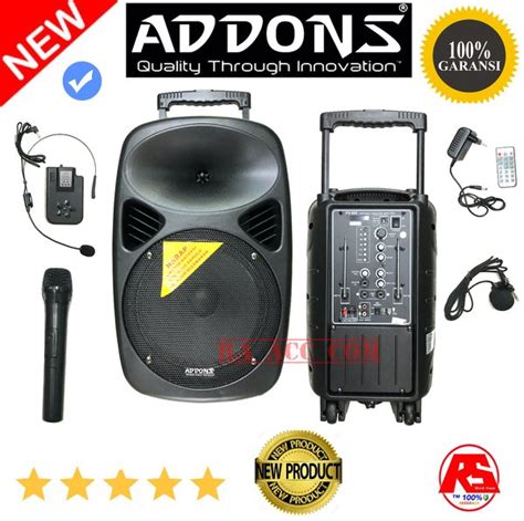 Jual Speaker Portable Pa Addons Inch Dua Mic Pegang Di Lapak Rs Acc