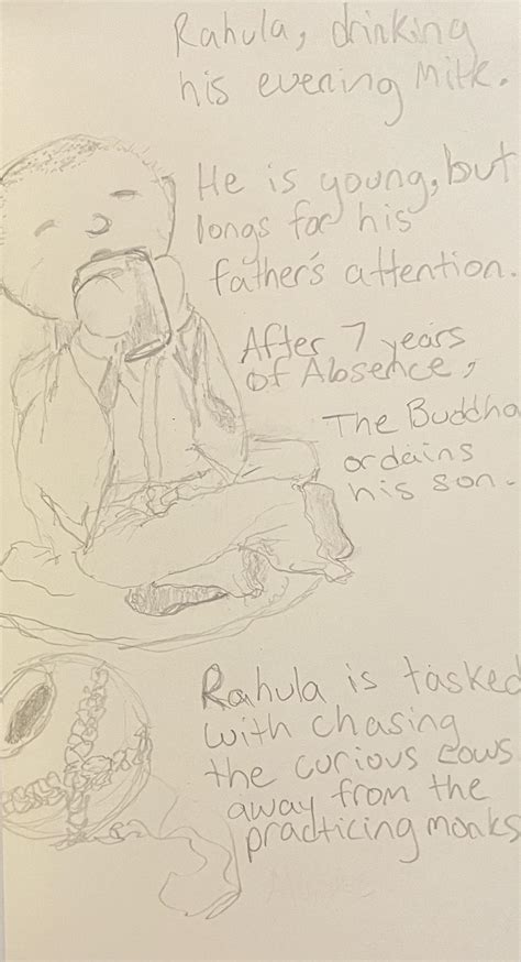 I did a sketch of Rahula after reading the chapter when he reunified ...