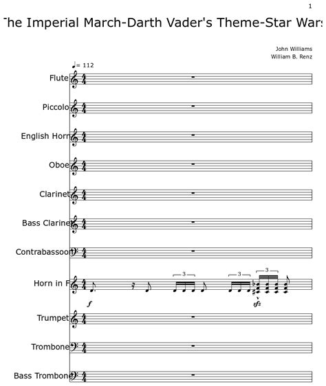 The Imperial March Darth Vader S Theme Star Wars Sheet Music For