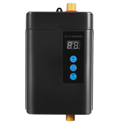 W Mini Electric Tankless Water Heater For Under Sink Instant Hot Water With Lcd Display