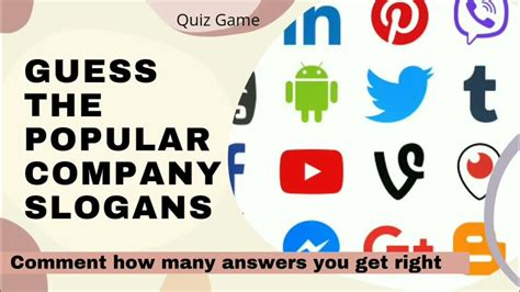 Most Famous Company Taglines Slogans Guess The Brands By Their Tagline Company Slogans