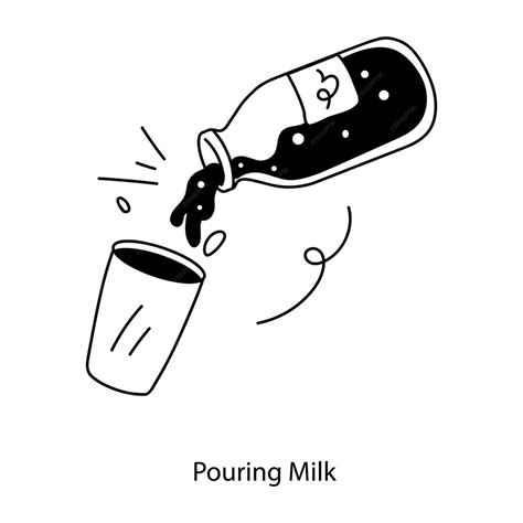 Premium Vector Heres A Doodle Icon Depicting Pouring Milk