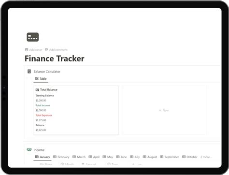 Notion Finance Tracker Template Take Control Of Finances