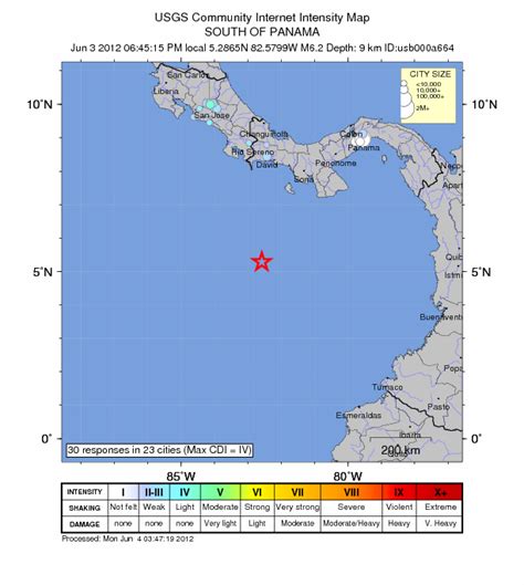 Two Strong And Shallow Earthquakes Struck South Of Panama The Watchers