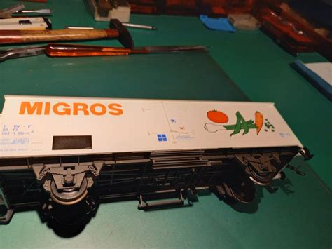 KOPIE Spur 0 Kühlwagen Migros Rivarossi Acheter sur Ricardo