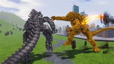 Mechagodzilla Vs Golden Mechagodzilla Roblox Kaiju Arisen Youtube