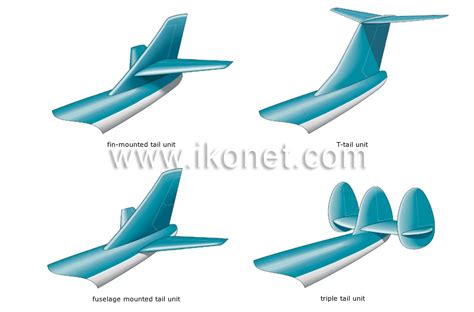 transport and machinery > air transport > examples of tail shapes image ...