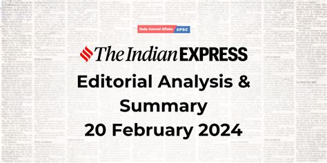 Indian Express Editorial Analysis February