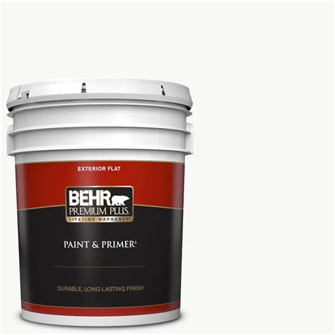 Behr Premium Plus Gal Ultra Pure White Flat Exterior Paint Primer