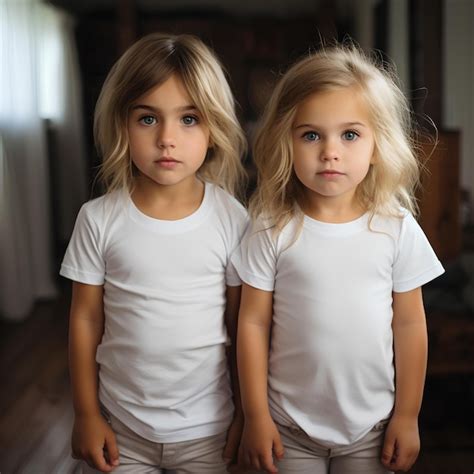 Maqueta de camiseta blanca para niños para diseños de serigrafía Foto