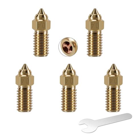 HIKUDIY 5PCS 0 4mm CHT High Flow Brass Nozzle 3D Printer Parts Hot Ends Nozzle Kit For Elegoo