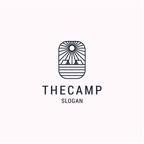 Camp logo icon flat design template 13279017 Vector Art at Vecteezy