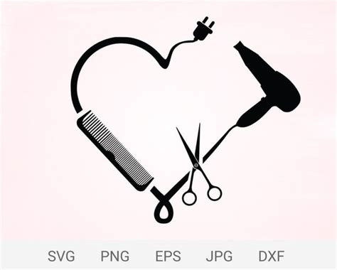 Hair Dresser Heart Svg Hair Stylist Heart Svg Hair Dresser Etsy