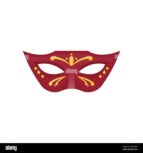 Venetian Carnival Mask Hand Painted Isolated On White Background