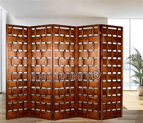 THEHEARTWILL Wooden Partition For Pooja Room Separators For Living