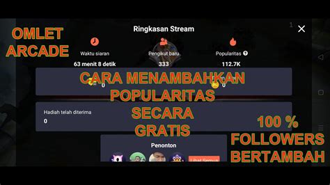 Cara Menambah Popularitas Dan Followers Omlet Arcade Secara Gratis