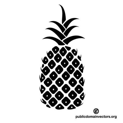 Ananas Silhouette Ai Royalty Free Stock SVG Vector