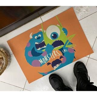 Tapete Capacho Entrada Monstros S A Sulley Mike Boo Disney 60x40 Cm