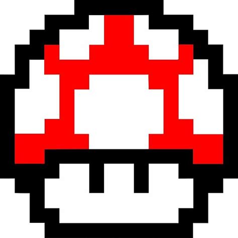 Super Mario Mushroom Pixel Art