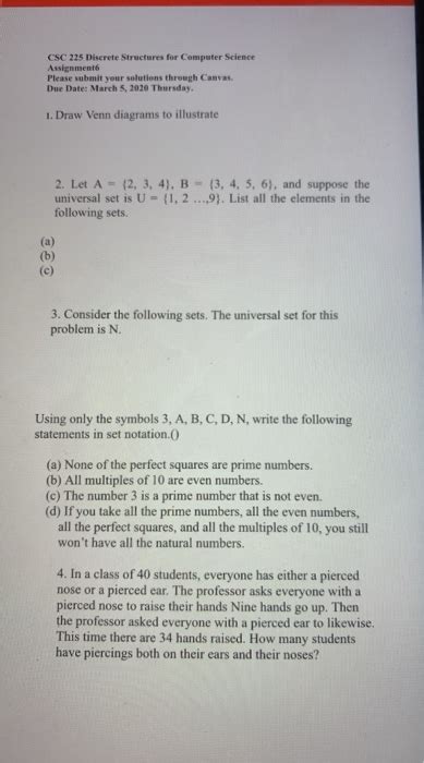 Csc Discrete Structures For Computer Science Chegg