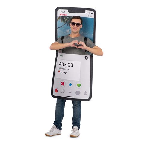 Dating App Halloween Costume, Silver, Adult, Standard | Party City