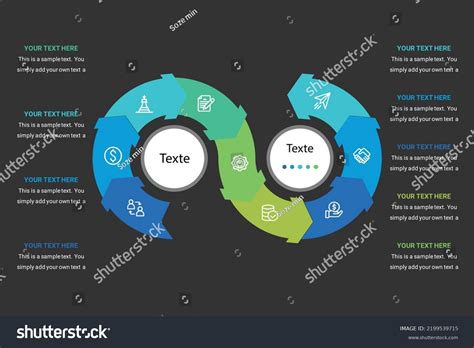 World Map Pie Chart Data Visualization Stock Vector Royalty Free