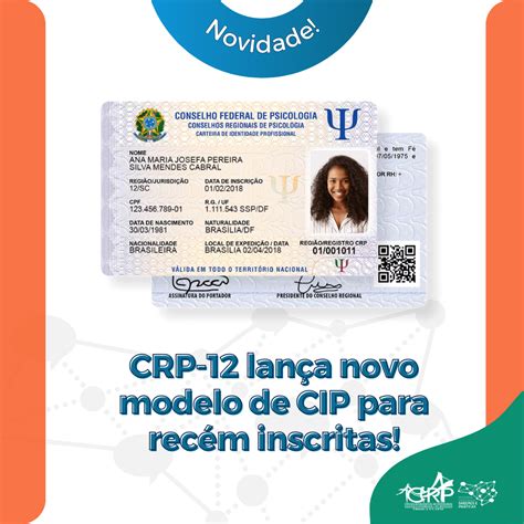 Conselho Regional De Psicologia Crp Lan A Nova Carteira De