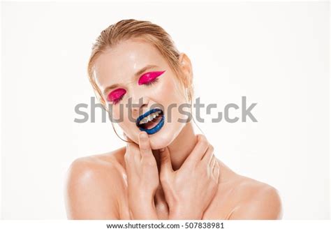 Beauty Portrait Naked Woman Hands Near Stock Photo 507838981 Shutterstock