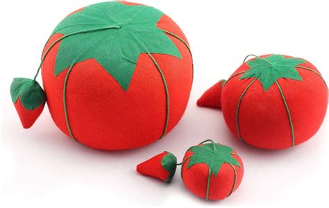 Bouti1583 3pcs Tomato Shaped Needle Pin Cushion Diy