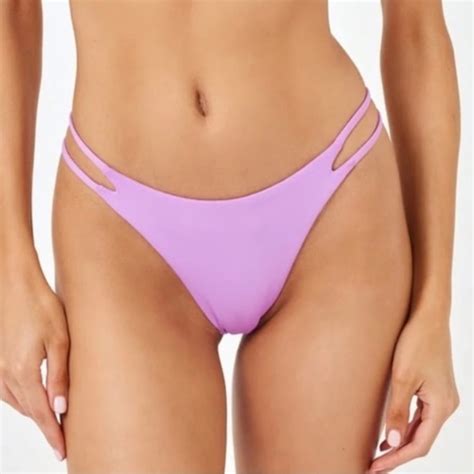 L Space Swim Lspace Wilder Bitsy Bikini Bottom Xl Jewel Purple Pastel Strappy Cheeky Retro