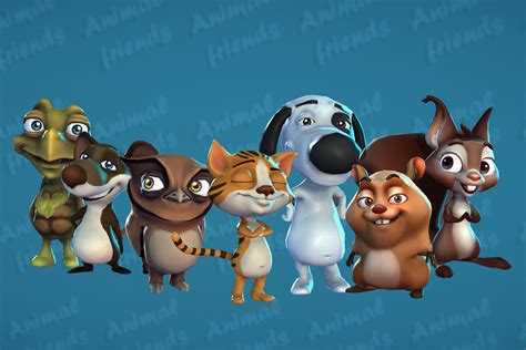 Animal Friends (7 characters) | 3D Characters | Unity Asset Store