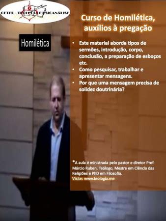 Curso de Homilética auxílios à pregação E Book Curso Básico Teologia